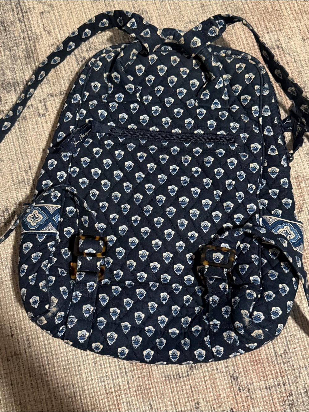 Vera Bradley Nantucket Navy Backpack - Picture 2 of 4